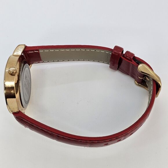 Daisy Dixon London Women Watch 34MM Gold Dial‎ New Red Leather Bands New Battery main image 6